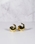 Mia Puff Earrings - Gold