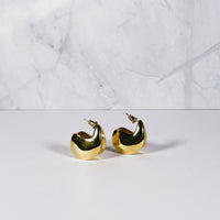 Mia Puff Earrings - Gold