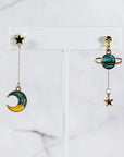 Planetary Stardust Drop Earrings