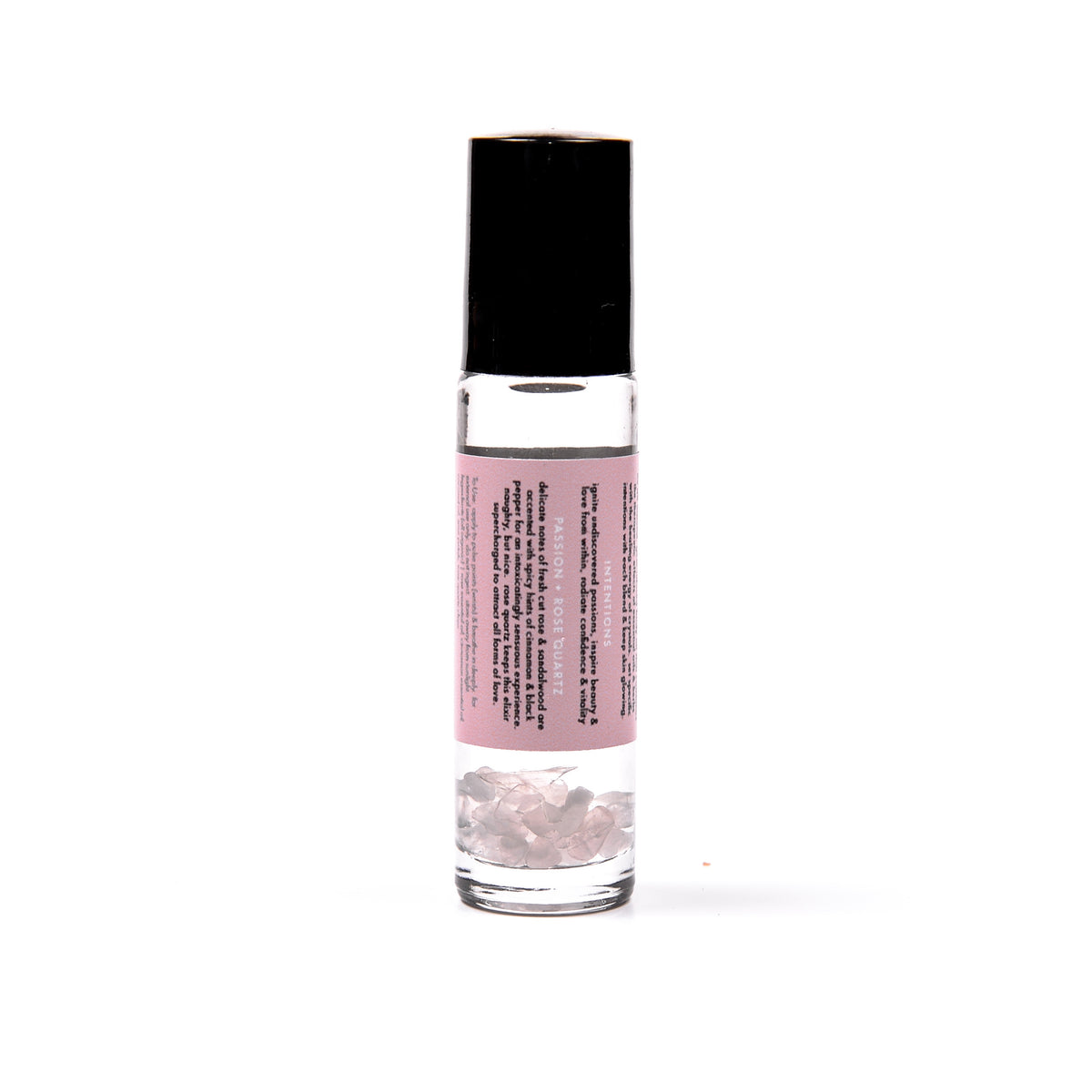 passion rose quartz gem juice rollerball rose cinnamon black pepper sandalwood  essential oil