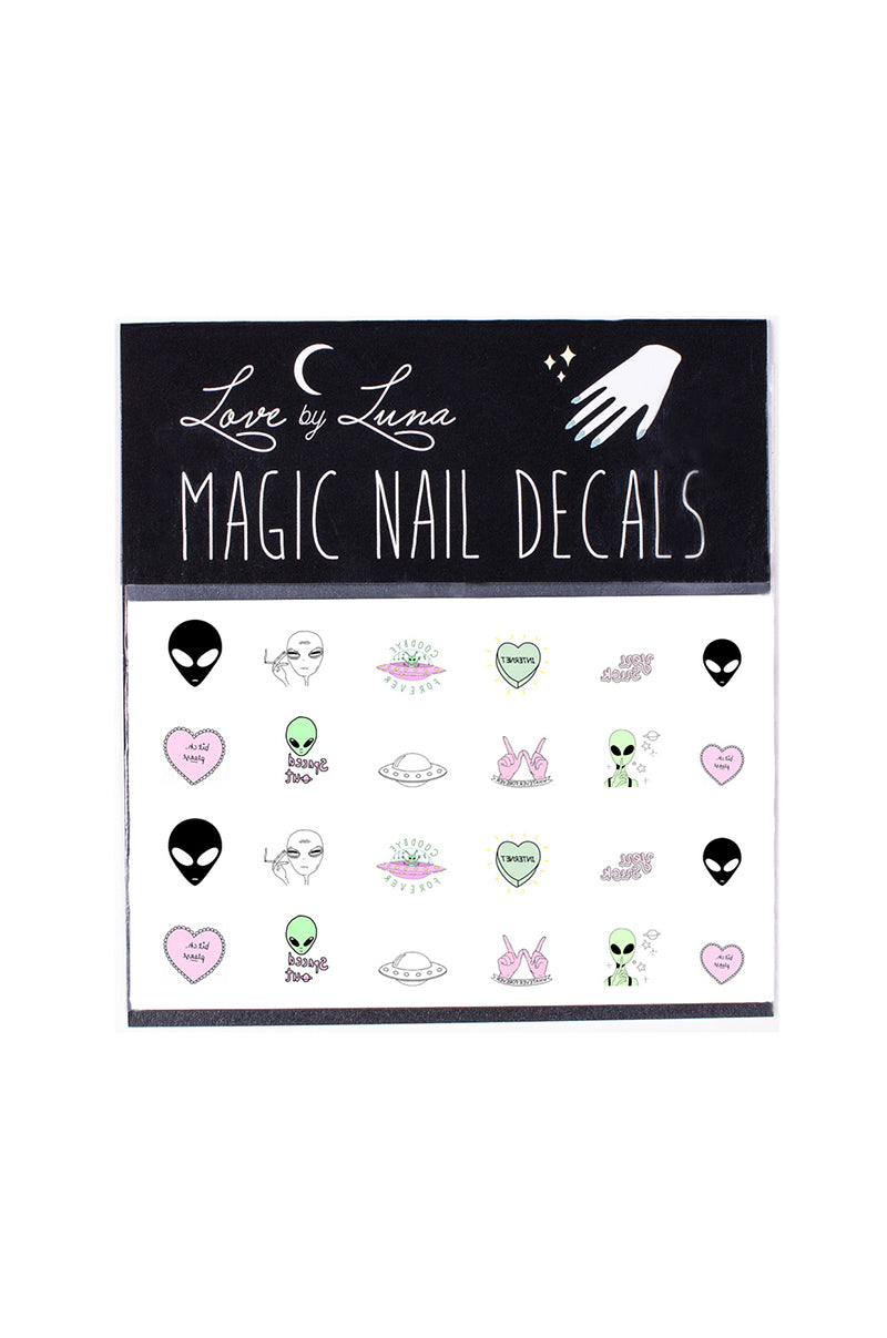 alien tumblr heart candy nail decals