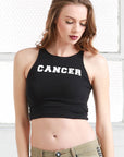 cancer cotton crop top tee shirt from love by luna