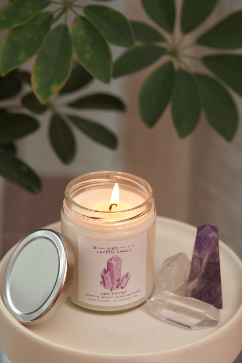 Crystal Candle - Amethyst