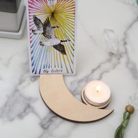 Crescent Moon Card and Candle Holder Stand