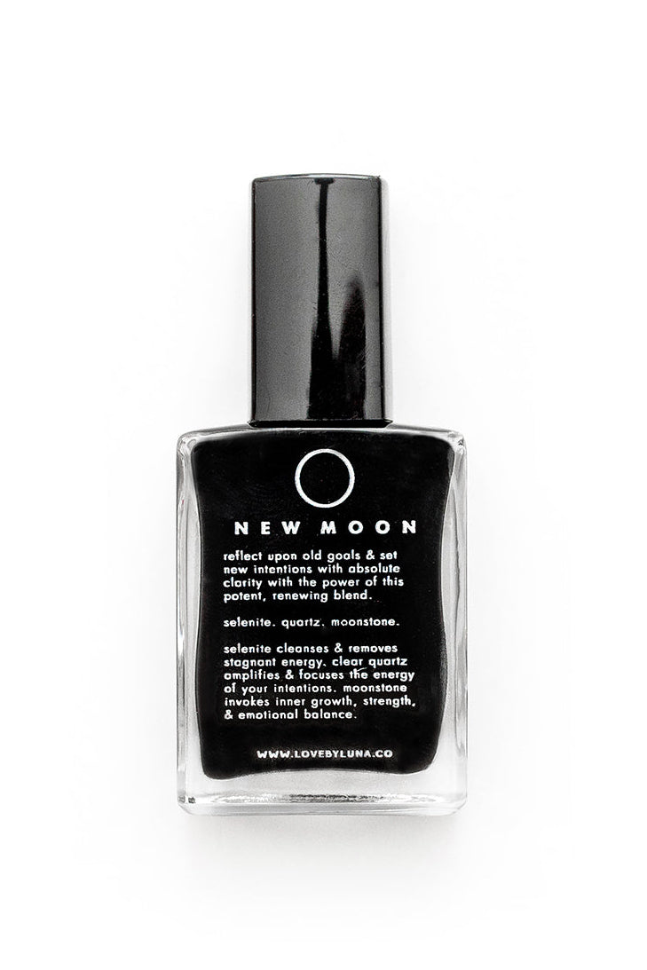 new moon blend Selenite Clear Quartz Moonstone nail polish