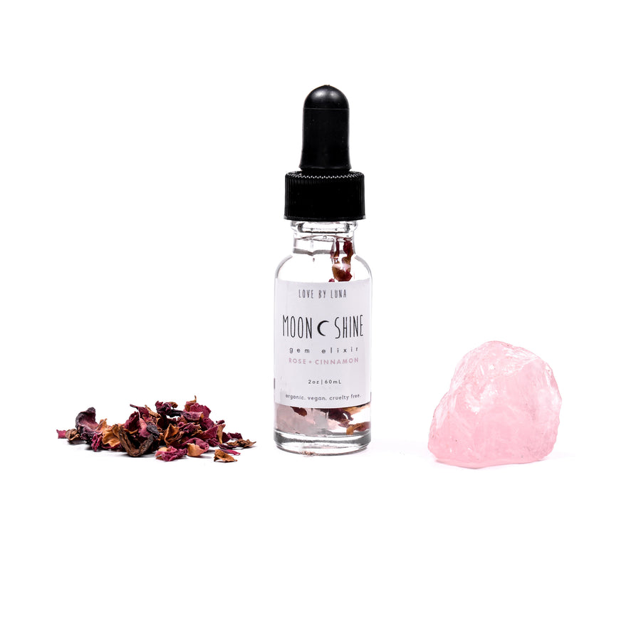 Rose + Cinnamon MoonShine Gem Elixir - Mini Size