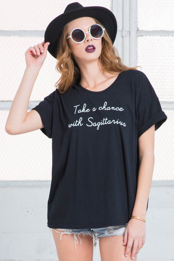 oversized Sagittarius tee cotton 