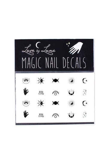 sun and moon nail decal set