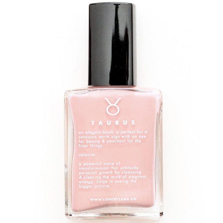 Taurus Selenite nail polish pink zodiac