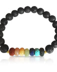 Lava Stone Chakra Bracelet