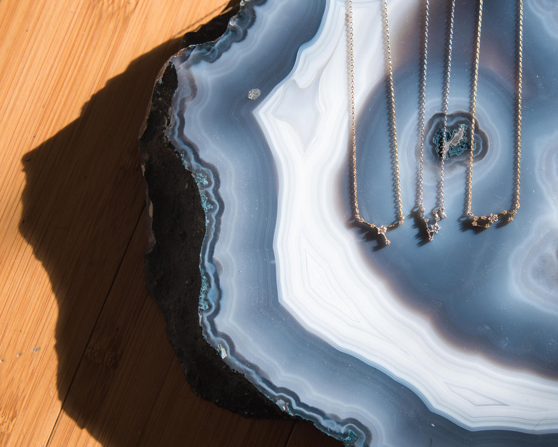 Scorpio Constellation Necklace - Gold & Silver (14 Karat Gold / 24 Karat White Gold Dipped Options)