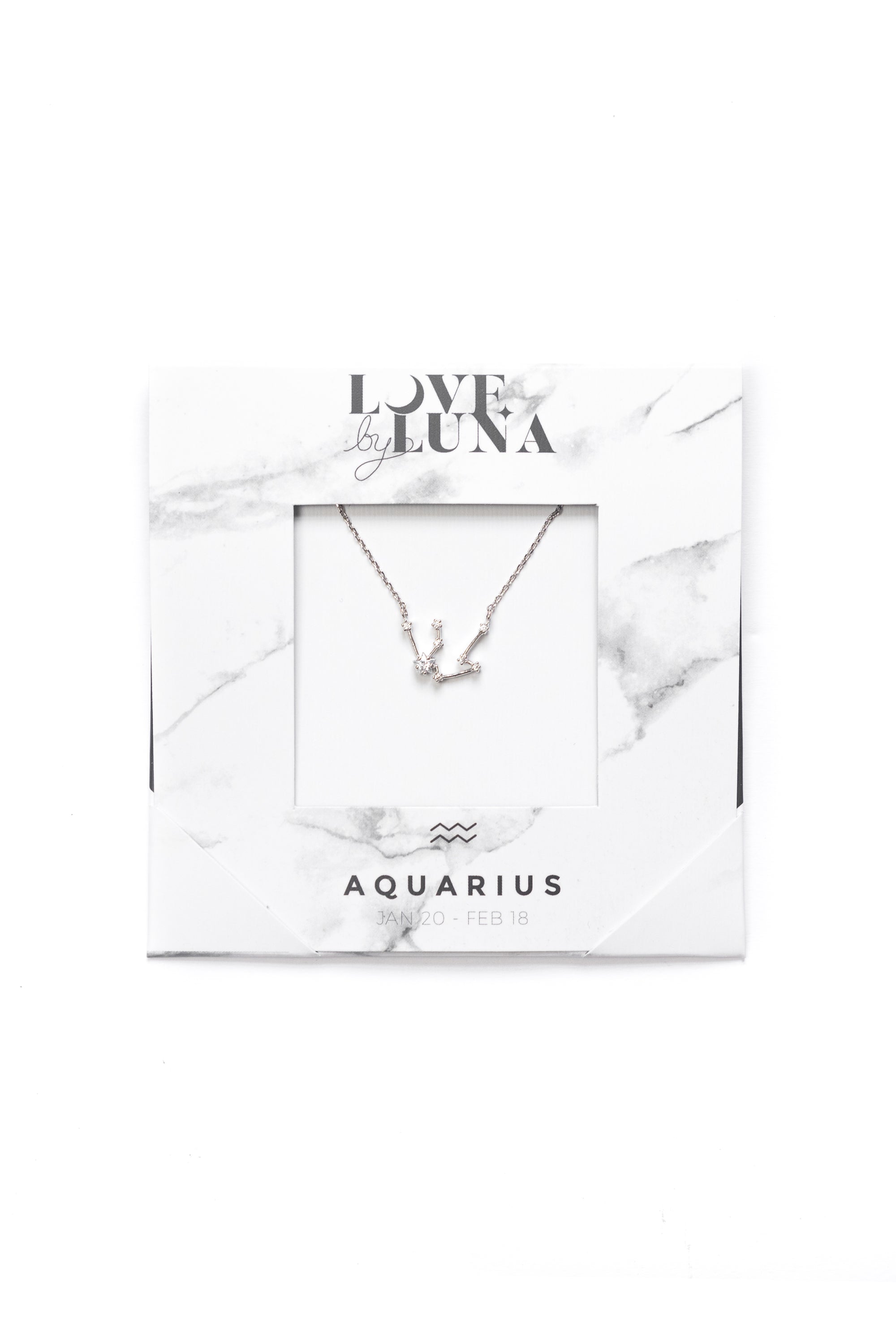 Aquarius Constellation Necklace - Gold &amp; Silver (14 Karat Gold / 24 Karat White Gold Dipped Options)