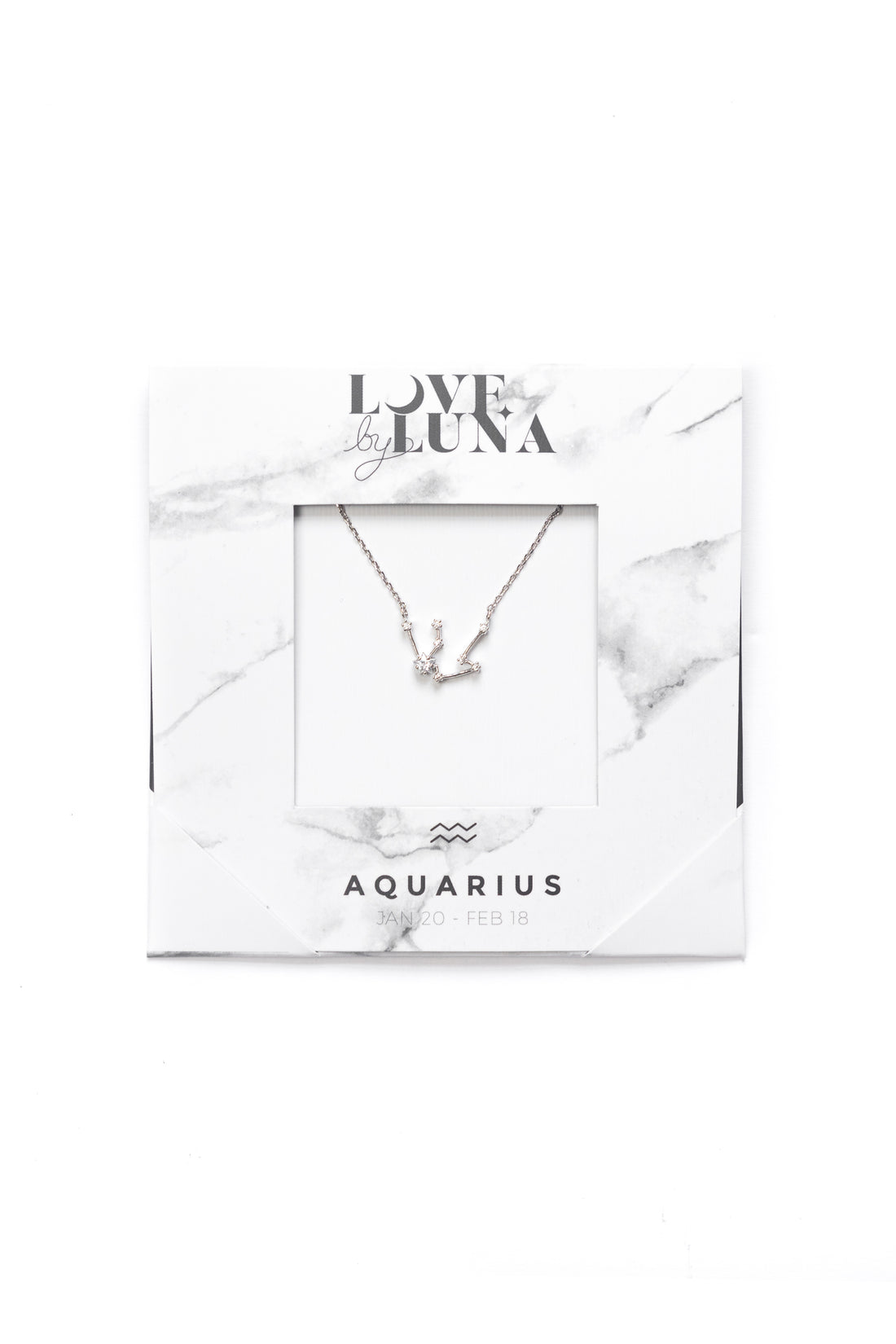 Aquarius Constellation Necklace - Gold & Silver (14 Karat Gold / 24 Karat White Gold Dipped Options)