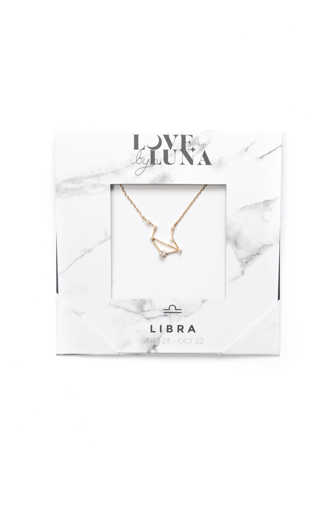 Libra Constellation Necklace - Gold & Silver (14 Karat Gold / 24 Karat White Gold Dipped Options)