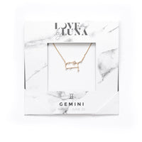 Gemini Constellation Necklace - Gold & Silver (14 Karat Gold / 24 Karat White Gold Dipped Options)