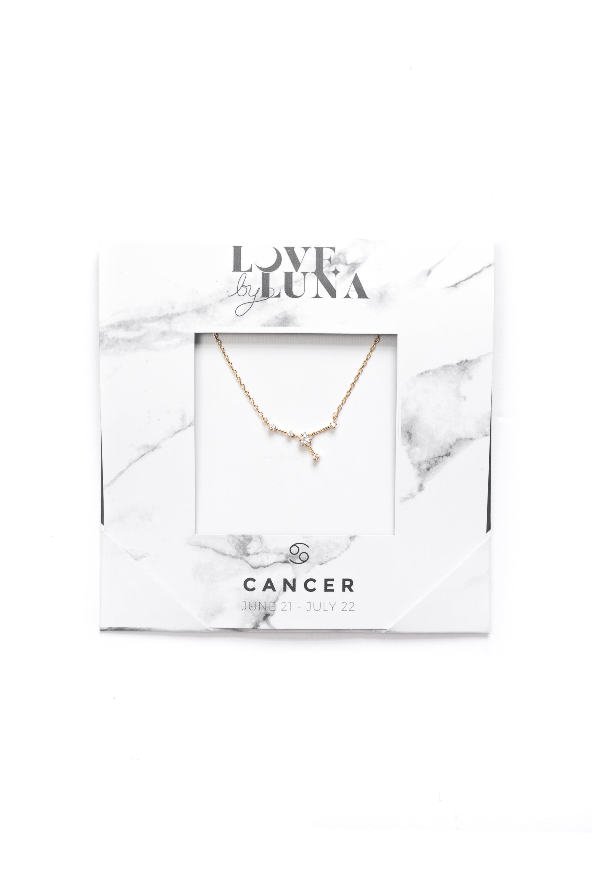 Cancer Constellation Necklace - Gold &amp; Silver (14 Karat Gold / 24 Karat White Gold Dipped Options)