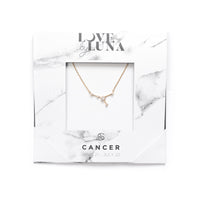 Cancer Constellation Necklace - Gold & Silver (14 Karat Gold / 24 Karat White Gold Dipped Options)