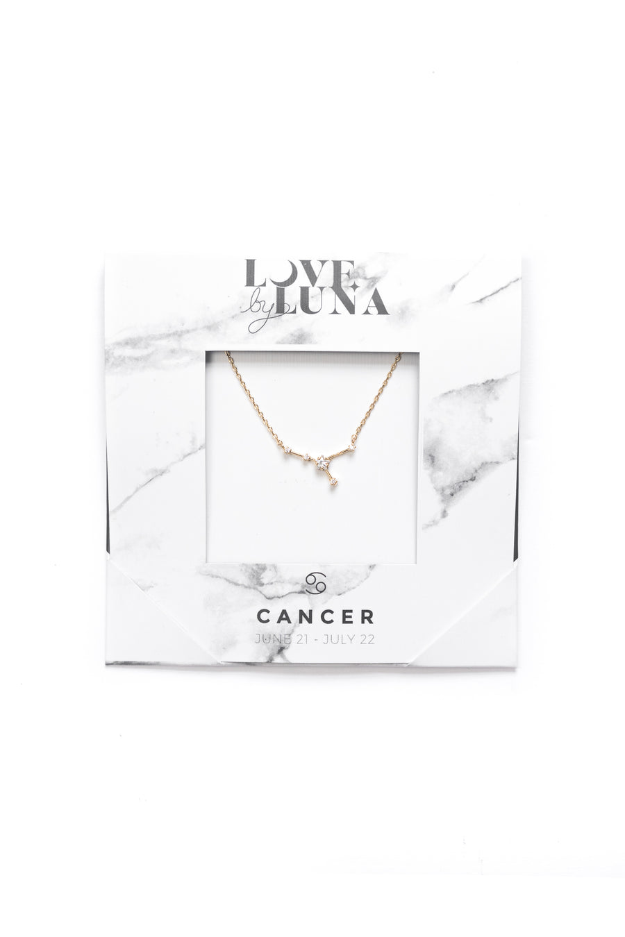 Cancer Constellation Necklace - Gold & Silver (14 Karat Gold / 24 Karat White Gold Dipped Options)