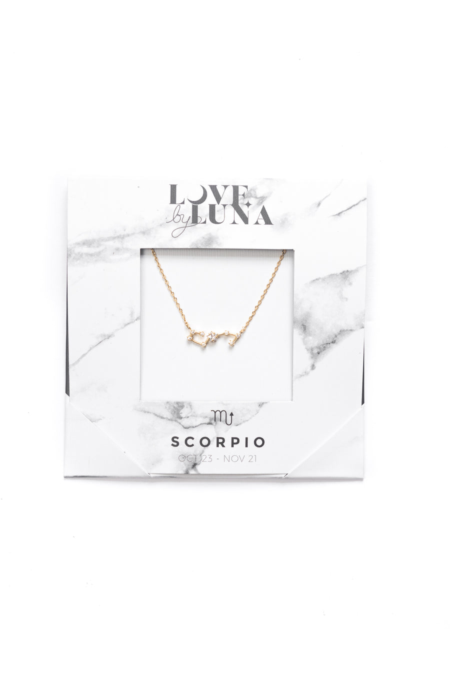 Scorpio Constellation Necklace - Gold & Silver (14 Karat Gold / 24 Karat White Gold Dipped Options)