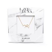 Virgo Constellation Necklace - Gold & Silver (14 Karat Gold / 24 Karat White Gold Dipped Options)