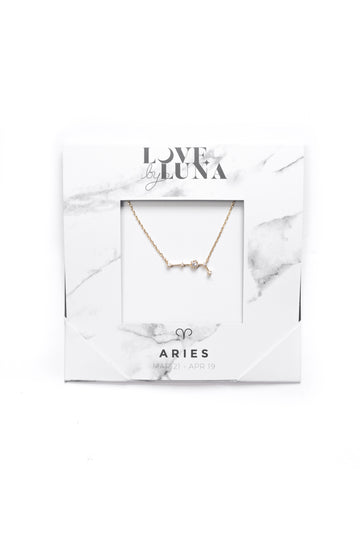 Aries Constellation Necklace - Gold & Silver (14 Karat Gold / 24 Karat White Gold Dipped Options)