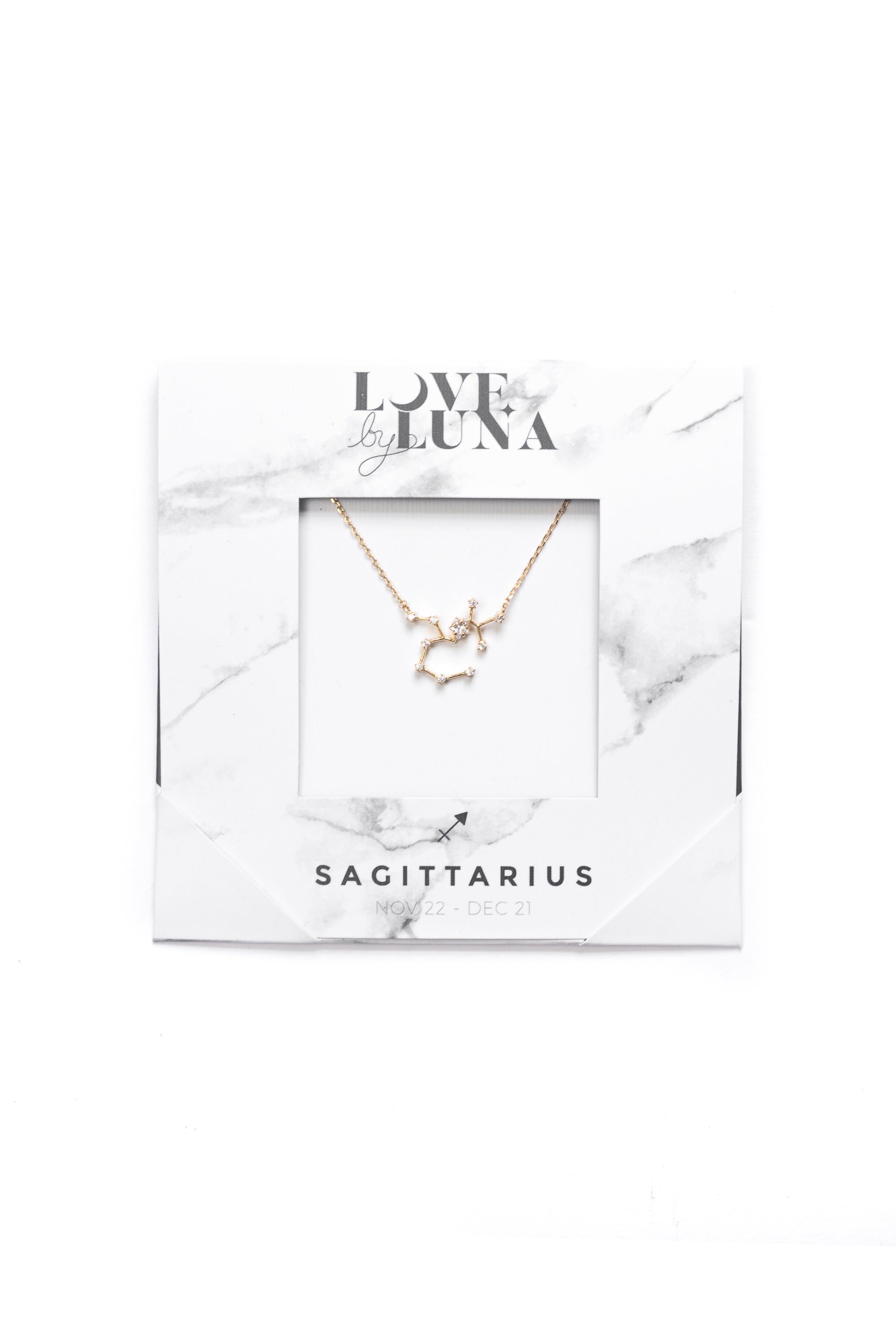 Sagittarius Constellation Necklace - Gold &amp; Silver (14 Karat Gold / 24 Karat White Gold Dipped Options)