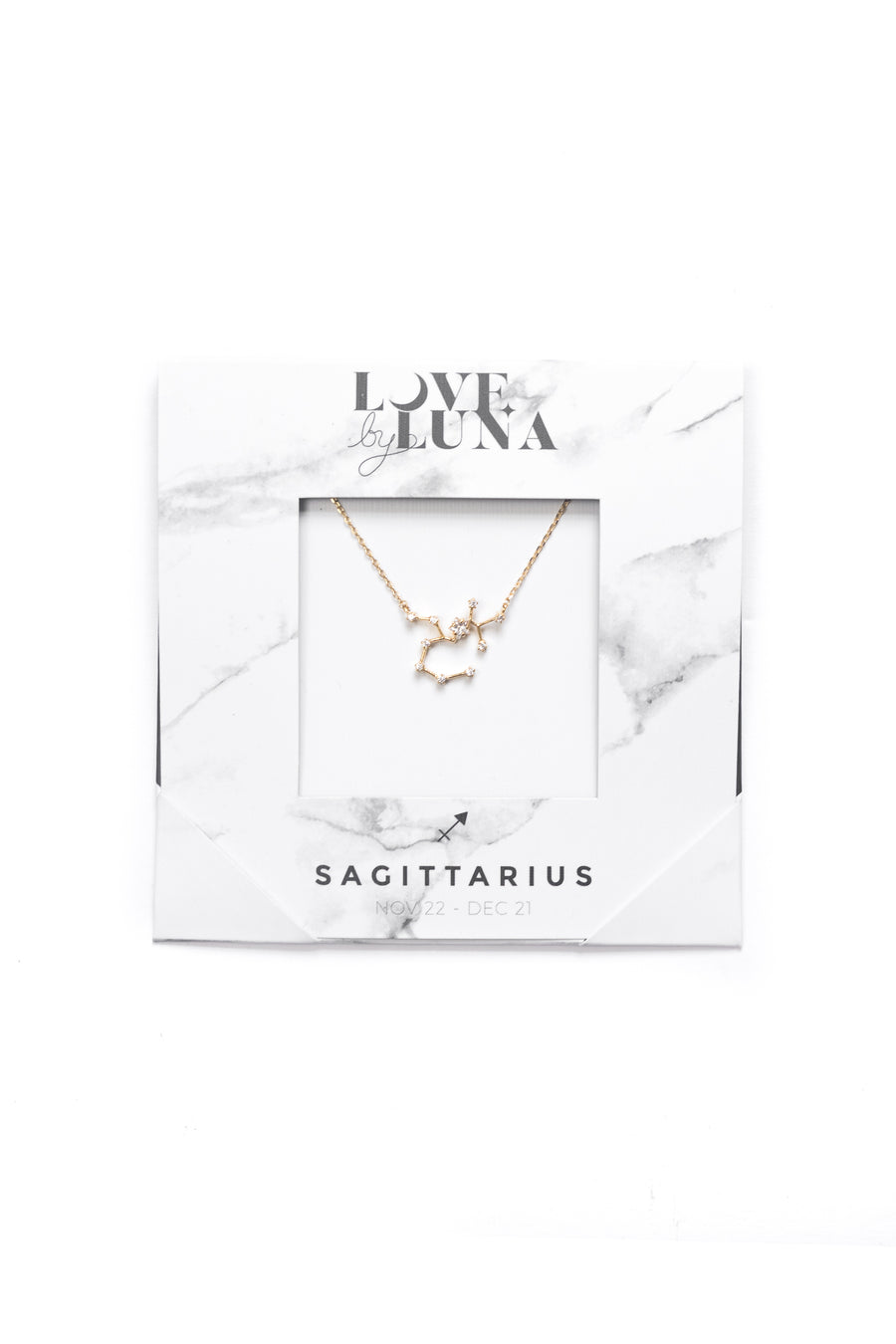 Sagittarius Constellation Necklace - Gold & Silver (14 Karat Gold / 24 Karat White Gold Dipped Options)