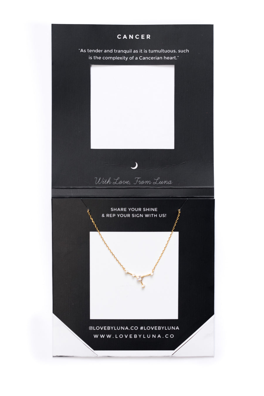 Cancer Constellation Necklace - Gold & Silver (14 Karat Gold / 24 Karat White Gold Dipped Options)
