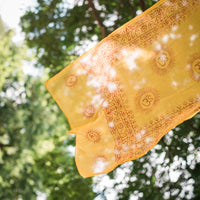 Handmade Om Yoga Prayer Shawl/Scarf - Yellow