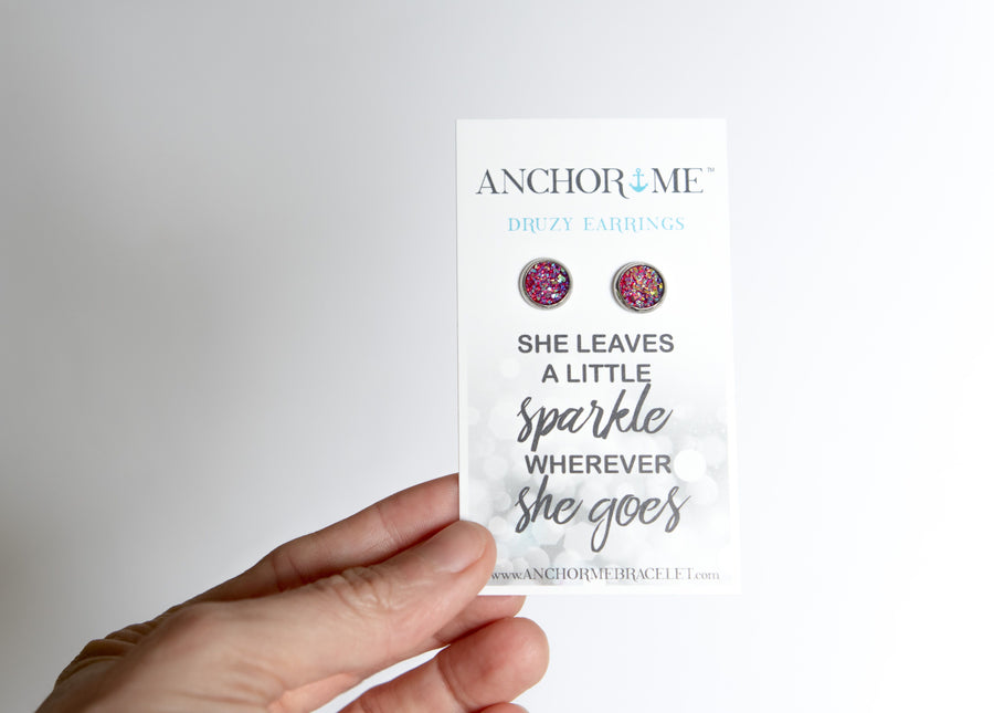 Druzy Circle Studs